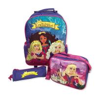 Kit Mochila Infantil Escolar Com 3 Peças Princesas Roxa - 1