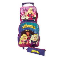 Kit Mochila Infantil Escolar Com 3 Peças Princesas Roxa - 6