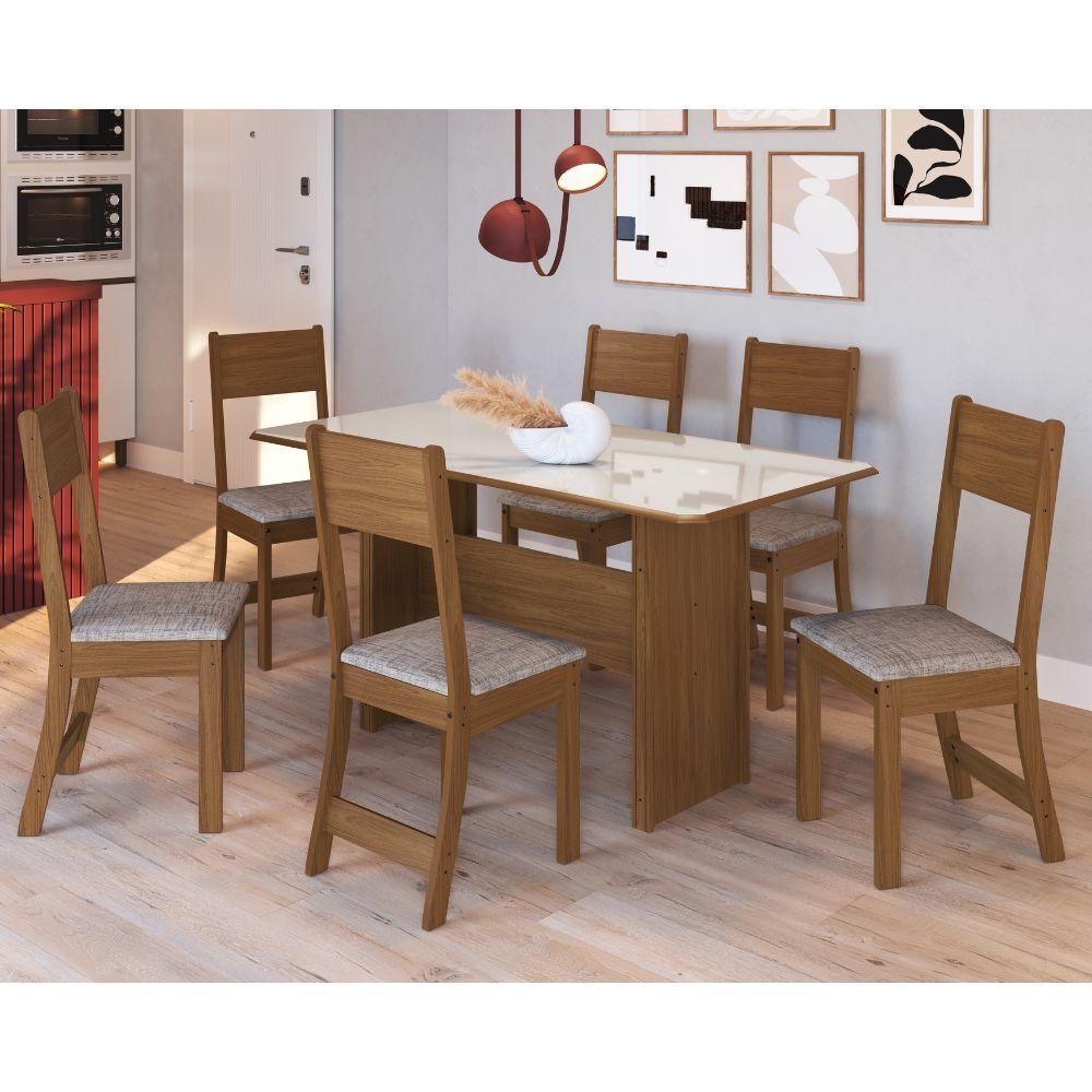 Mesa De Jantar 6 Cadeiras Freij?-off White Karla Indekes - 1