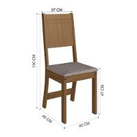 Mesa De Jantar 6 Cadeiras Freij?-off White Karla Indekes - 6