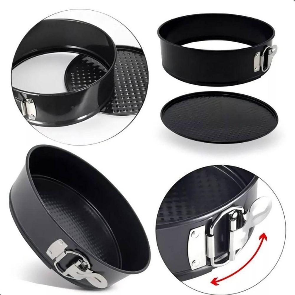 Formas Com Fundo Removível Kit 3 Formas Antiaderente Para Torta Bolo - 3