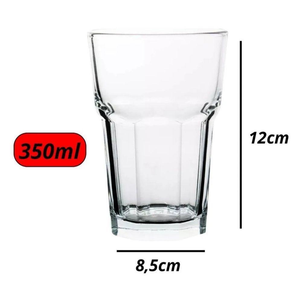 Kit Copos De Vidro Resistente 350ml Transparente Vitaminas Caipirinha - 4