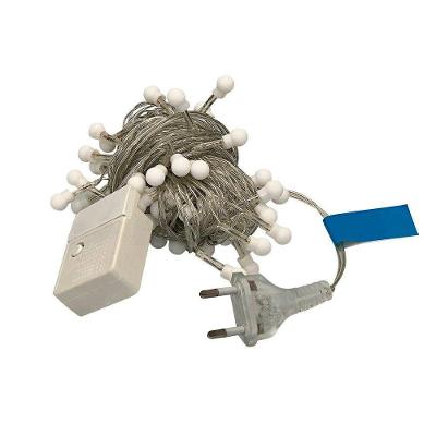 Cordão Pisca Led 40 Bolinhas Natal - Branco Quente