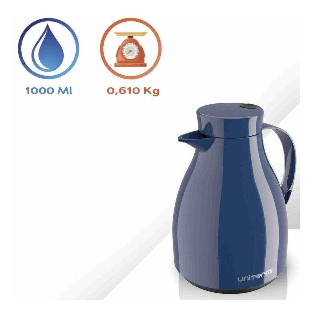 Garrafa Térmica Bule Gatilho Café água Chá Chimarrão 500ml - Azul - 4