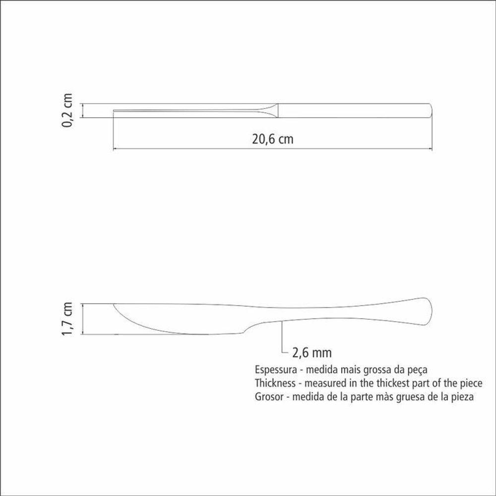 Faca Para Churrasco Tramontina Havana Em Aço Inox - 3