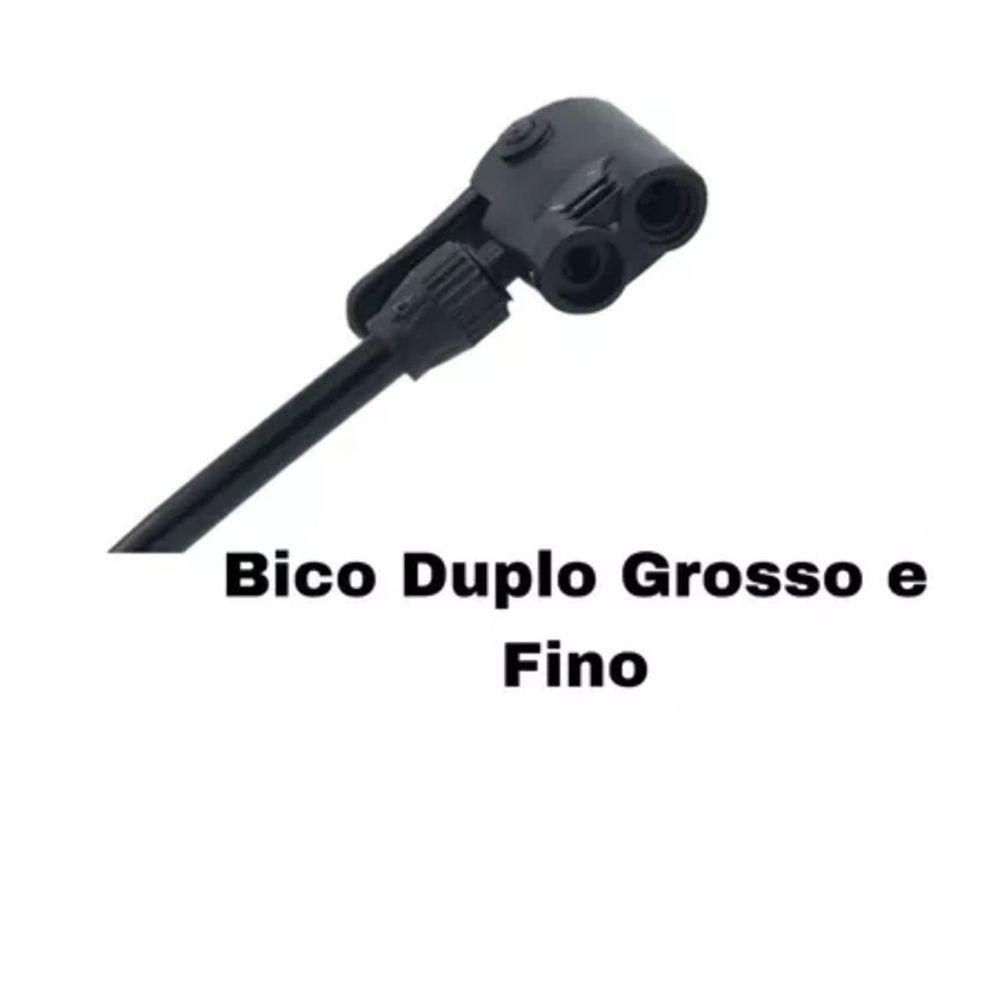 Bomba De Ar Com Suporte Encher Pneu Bicicleta, Carro, Bola, Boias, Bico Fino E Grosso - 3