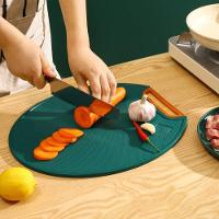Tábua De Corte Redonda Com Ralador 32x34cm - Verde - 1