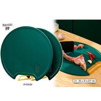 Tábua De Corte Redonda Com Ralador 32x34cm - Verde - 2