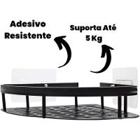 Kit 2 Prateleira L Metal Canto Organizador Multiuso Banheiro Box Sem Furar Parede