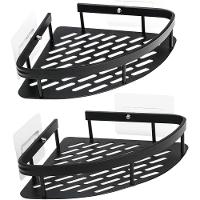 Kit 2 Prateleira L Metal Canto Organizador Multiuso Banheiro Box Sem Furar Parede - 5