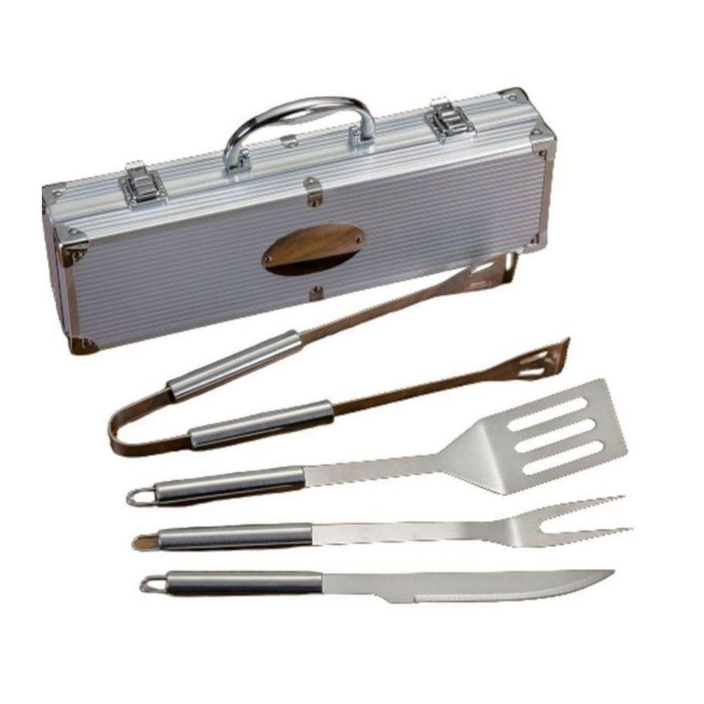 Kit Para Churrasco 4 Peças Com Maleta Profissional - 1