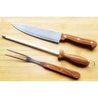 Kit 3 Peças Para Churrasco Com Cabo De Madeira Aço Inox - 2