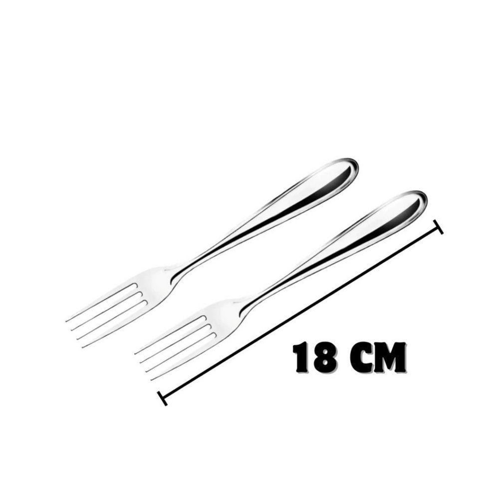 Kit 12 Garfos De Mesa Premium Aço Inox Restaurante Buffet Casamento Cozinha Refeições - 4