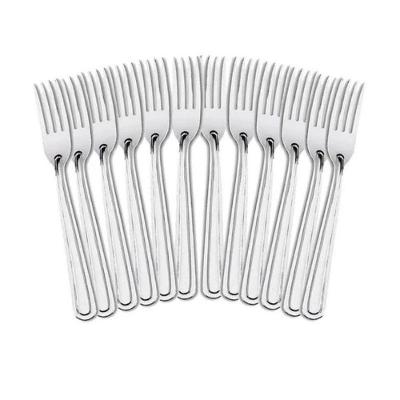 Kit 12 Garfos De Mesa Premium Aço Inox Restaurante Buffet Casamento Cozinha Refeições