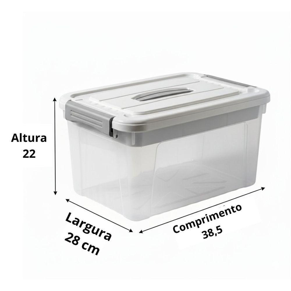 Caixa Cesto Organizador Multiuso Com Tampa 20 Litros - 4