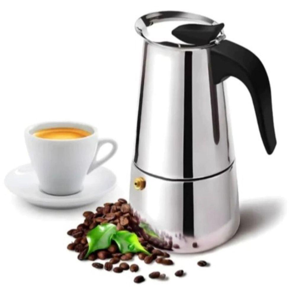 Cafeteira Italiana Em Inox Café Expresso Encorpado 4 Xícaras 200ml - 1