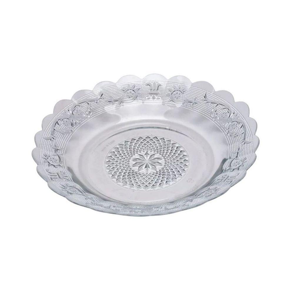 Kit Conjunto 4 Unidades Prato Fundo Vidro Transparente - 2