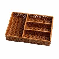 Organizador Porta Talheres Faqueiro 4 Divisórias Estilo Rattan - 2