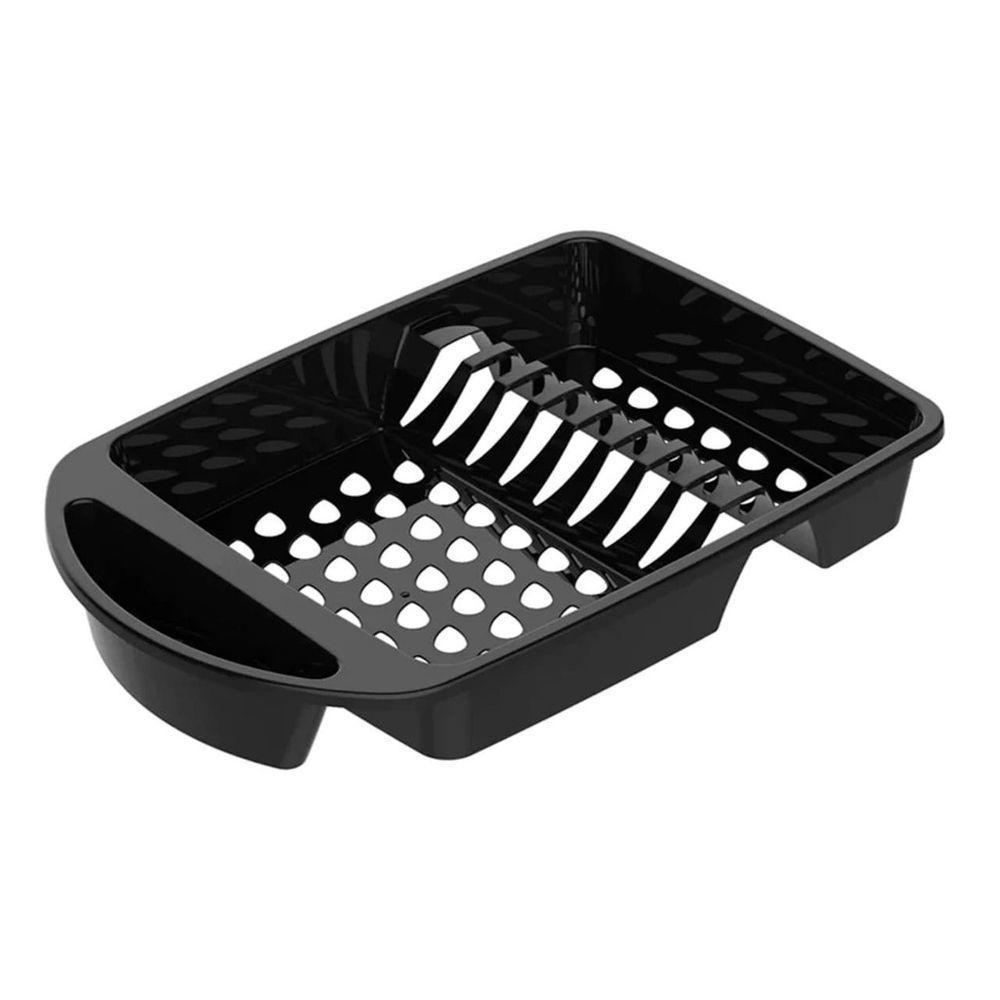 Escorredor De Louças Para Pratos Copos Talheres - Preto - 1
