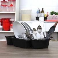 Escorredor De Louças Para Pratos Copos Talheres - Preto - 2