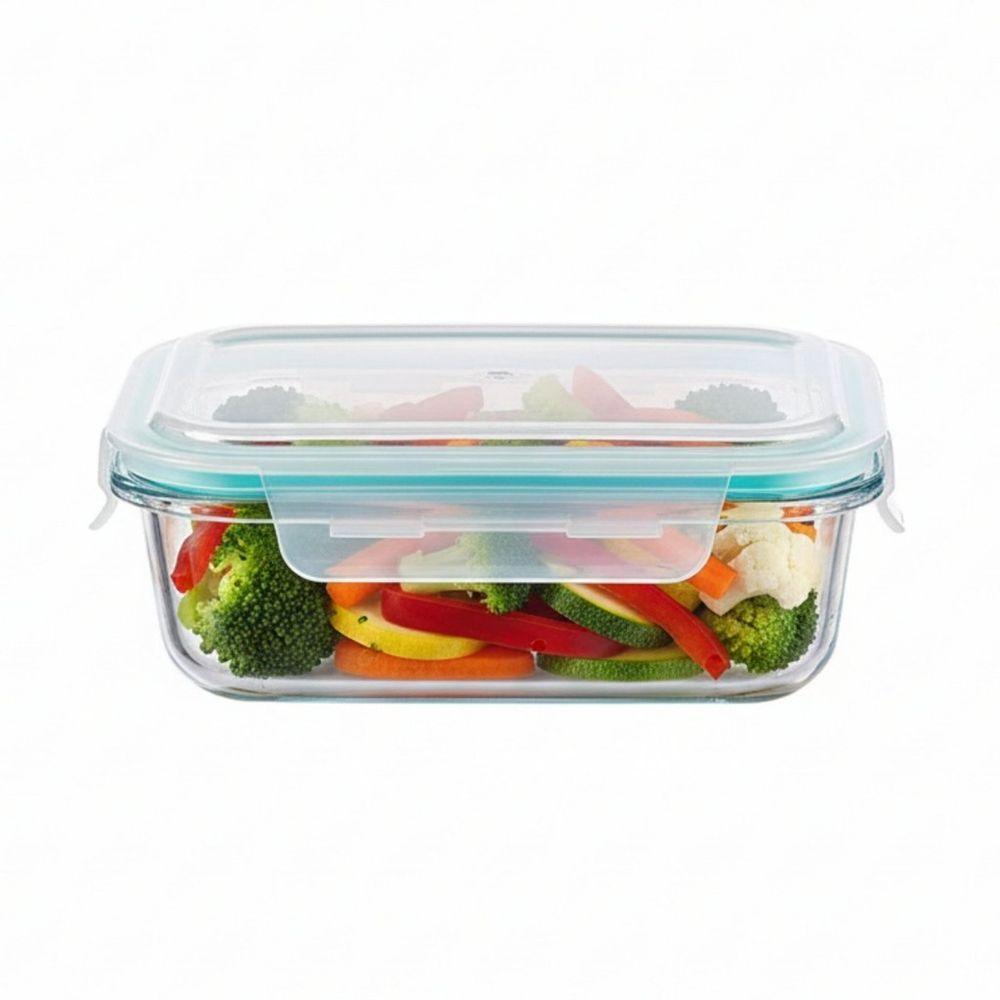 Pote Retangular Hermético Vidro 370ml - 1