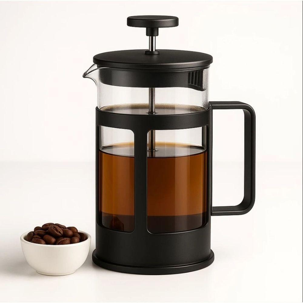 Cafeteira Prensa Francesa Cremeira 350 Café Chá Em Vidro Preta - 1