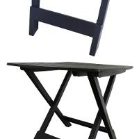 Mesa Quadrada Dobrável Preta - 5