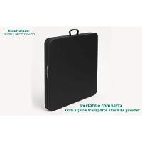 Mesa Dobrável Vira Maleta Com Alça Portátil 1,80m Camping Preta - 4