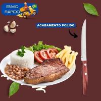 Kit 12 Facas De Mesa Com Cabo De Madeira - 3