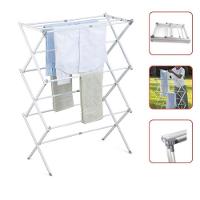 Varal De Chão Sanfonado Vertical Retrátil Extensível Dobrável Branco - 1