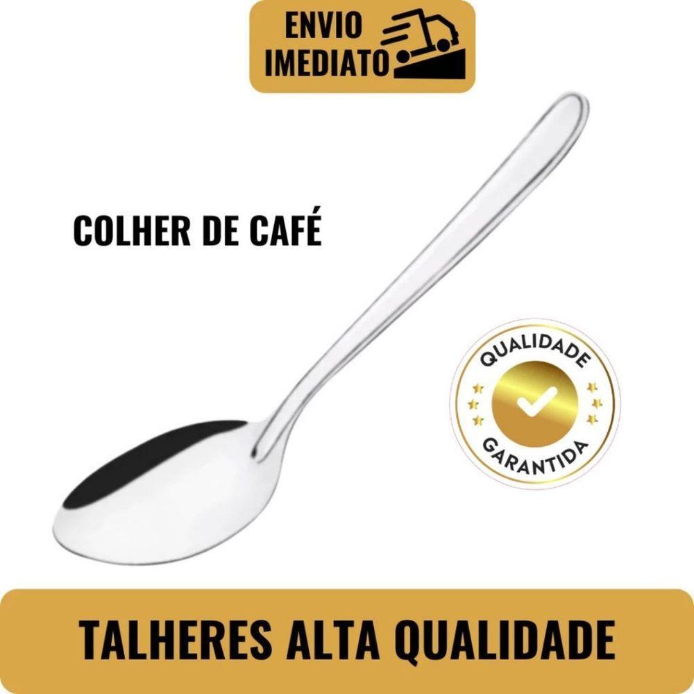 Kit 12 Colher De Café Beta Inox 13 Cm Ideal Para Café, Chá E Uso Diário - 3