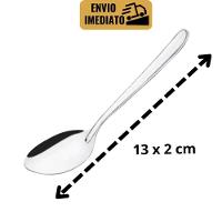 Kit 12 Colher De Café Beta Inox 13 Cm Ideal Para Café, Chá E Uso Diário - 4