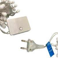 Cordão Led Fio Luz Varal 8 Funções Com 100 Bolinhas Natal 127v - Branco Quente - 1