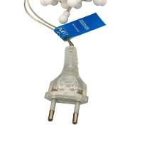 Cordão Led Fio Luz Varal 8 Funções Com 100 Bolinhas Natal 127v - Branco Quente - 3