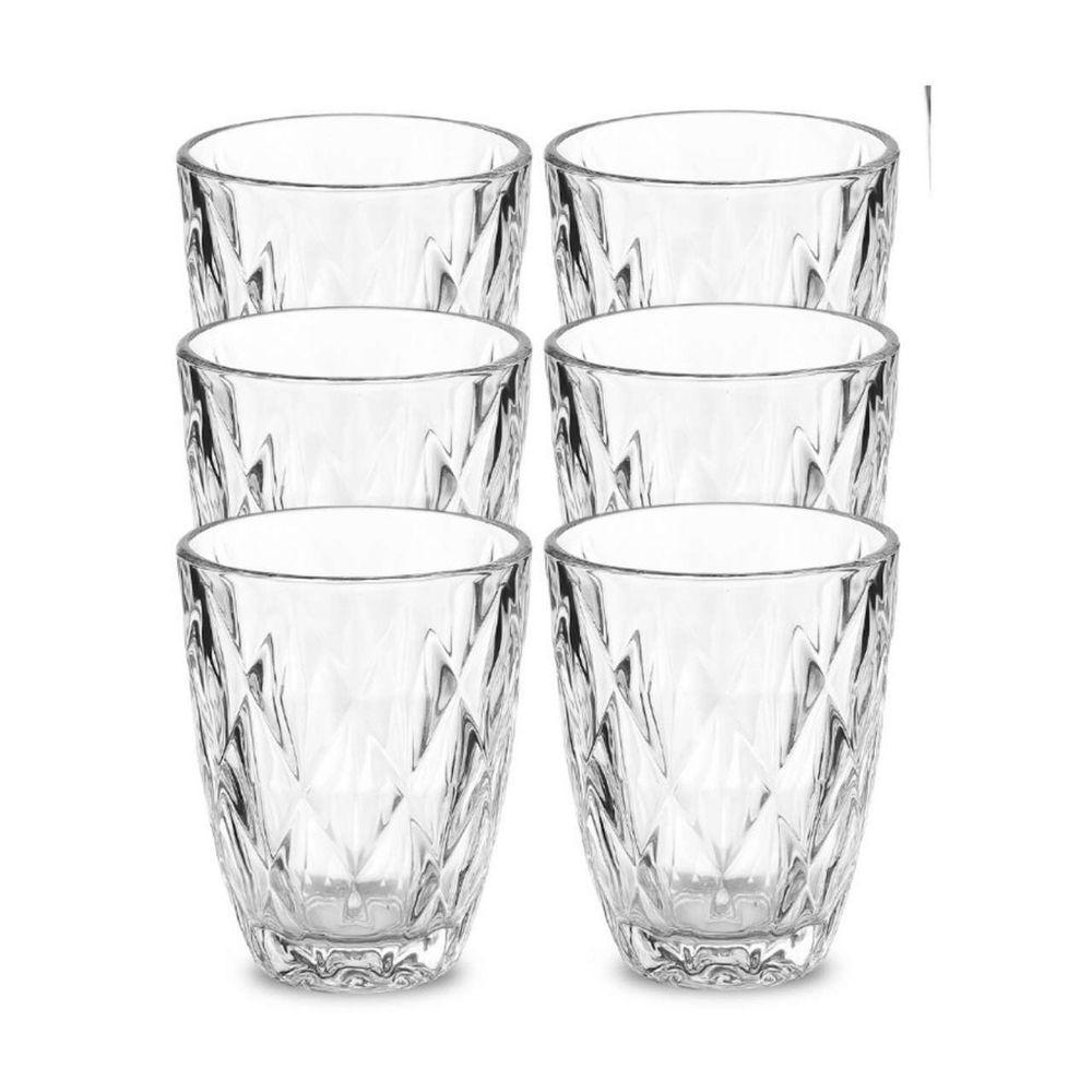 Kit Conjunto 6 Unidades Copo Vidro Arido 310ml - 1