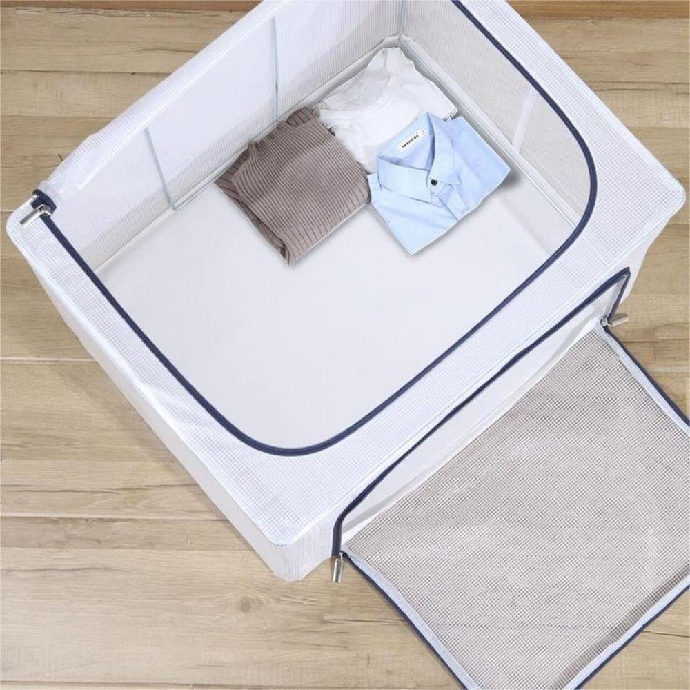 Caixa Organizadora De Guarda Roupa Multiuso Flexível Com Zíper 60x40x40 - 7