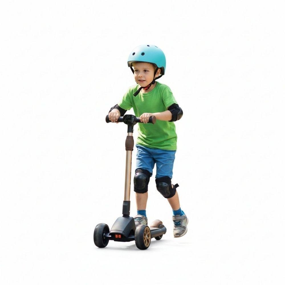 Patinete Led Infantil 3 Rodas Preto - 1