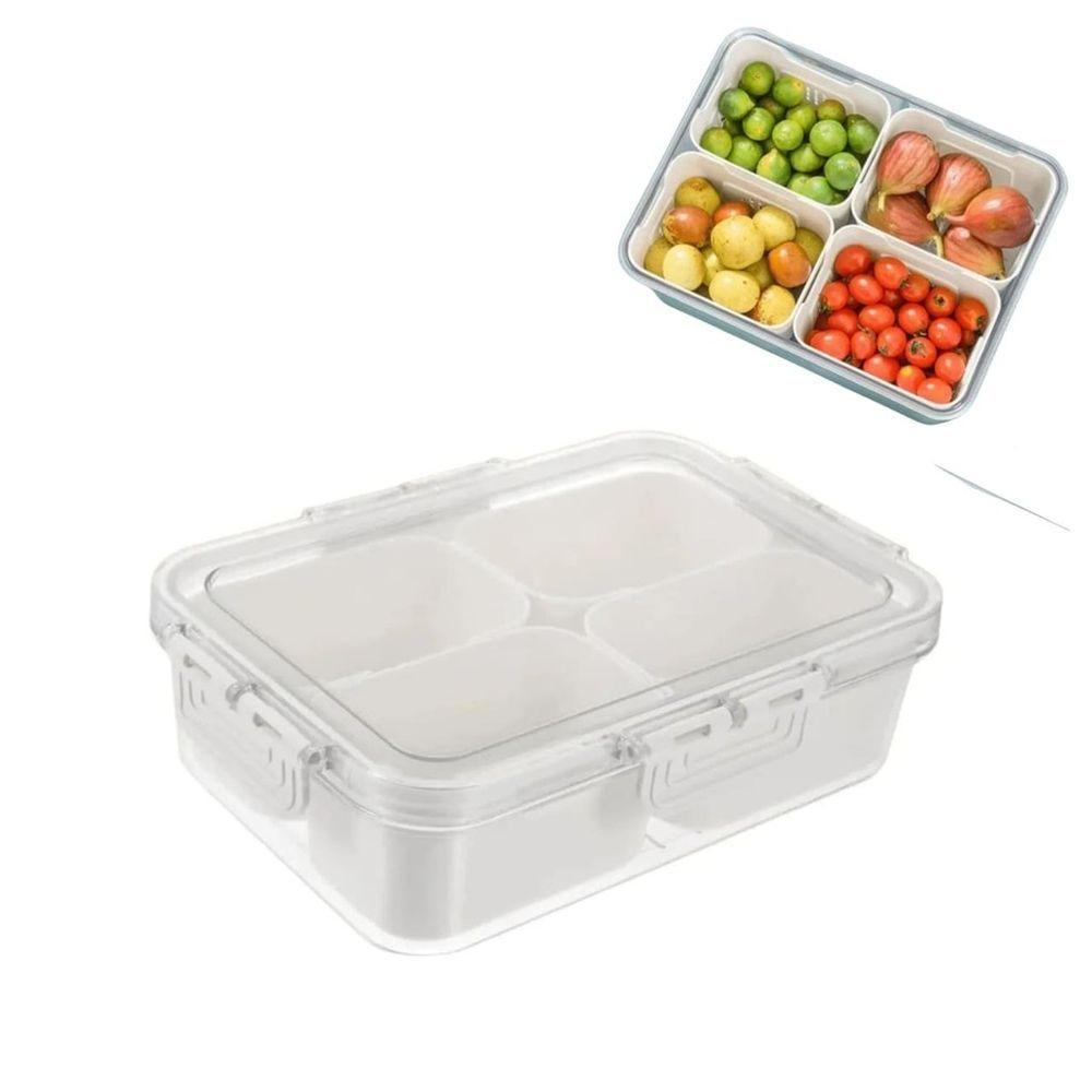 Organizador De Alimentos Geladeira Com Tampa Pote Cesto - 1