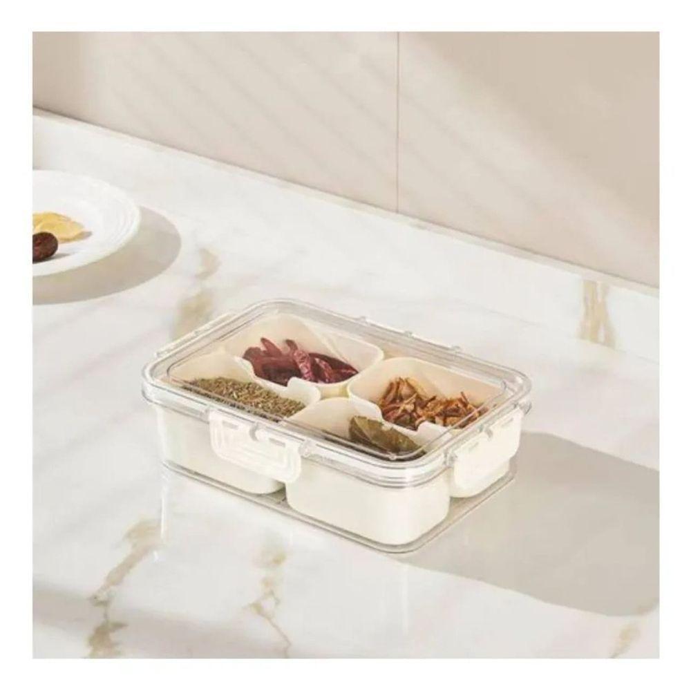 Organizador De Alimentos Geladeira Com Tampa Pote Cesto - 2