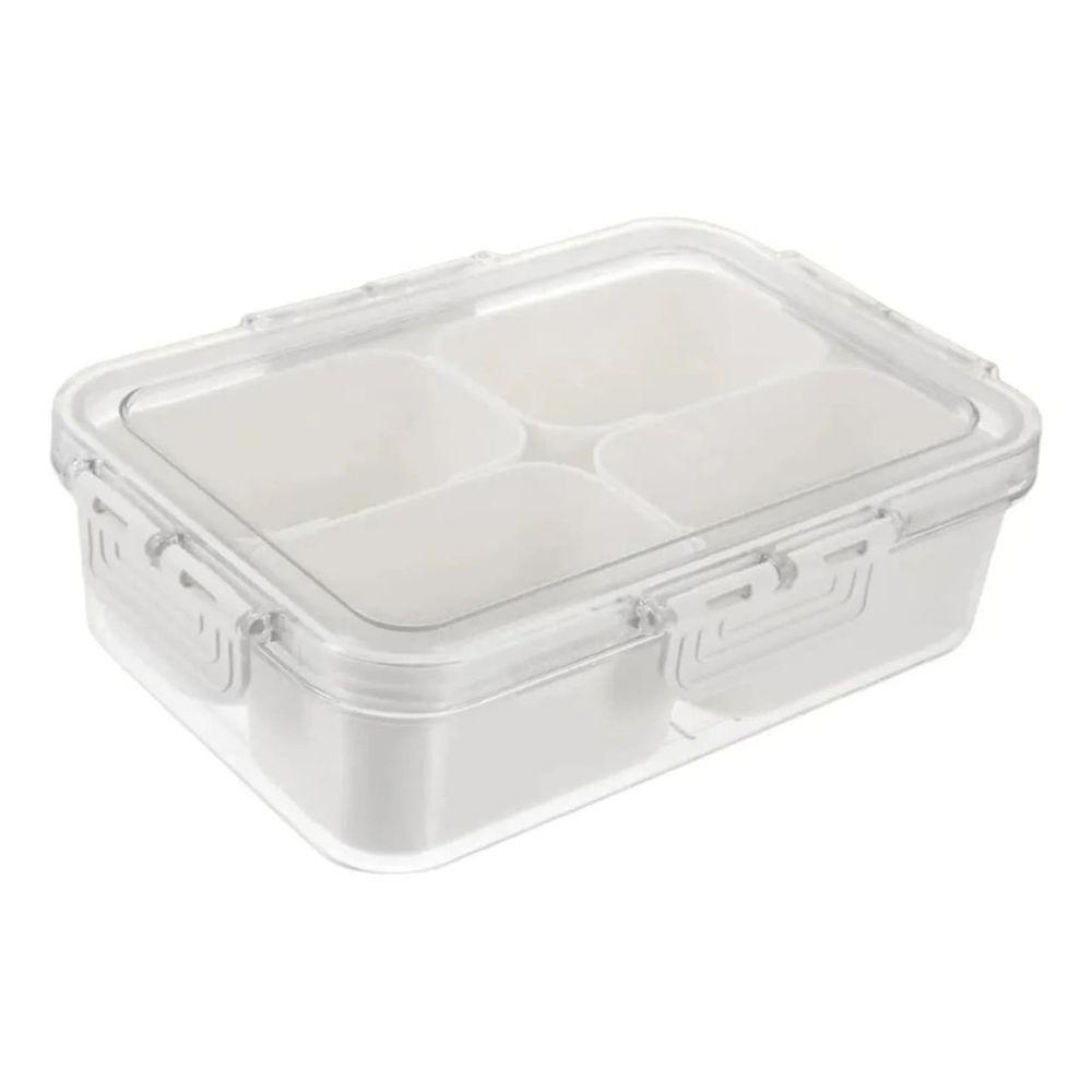 Organizador De Alimentos Geladeira Com Tampa Pote Cesto - 4