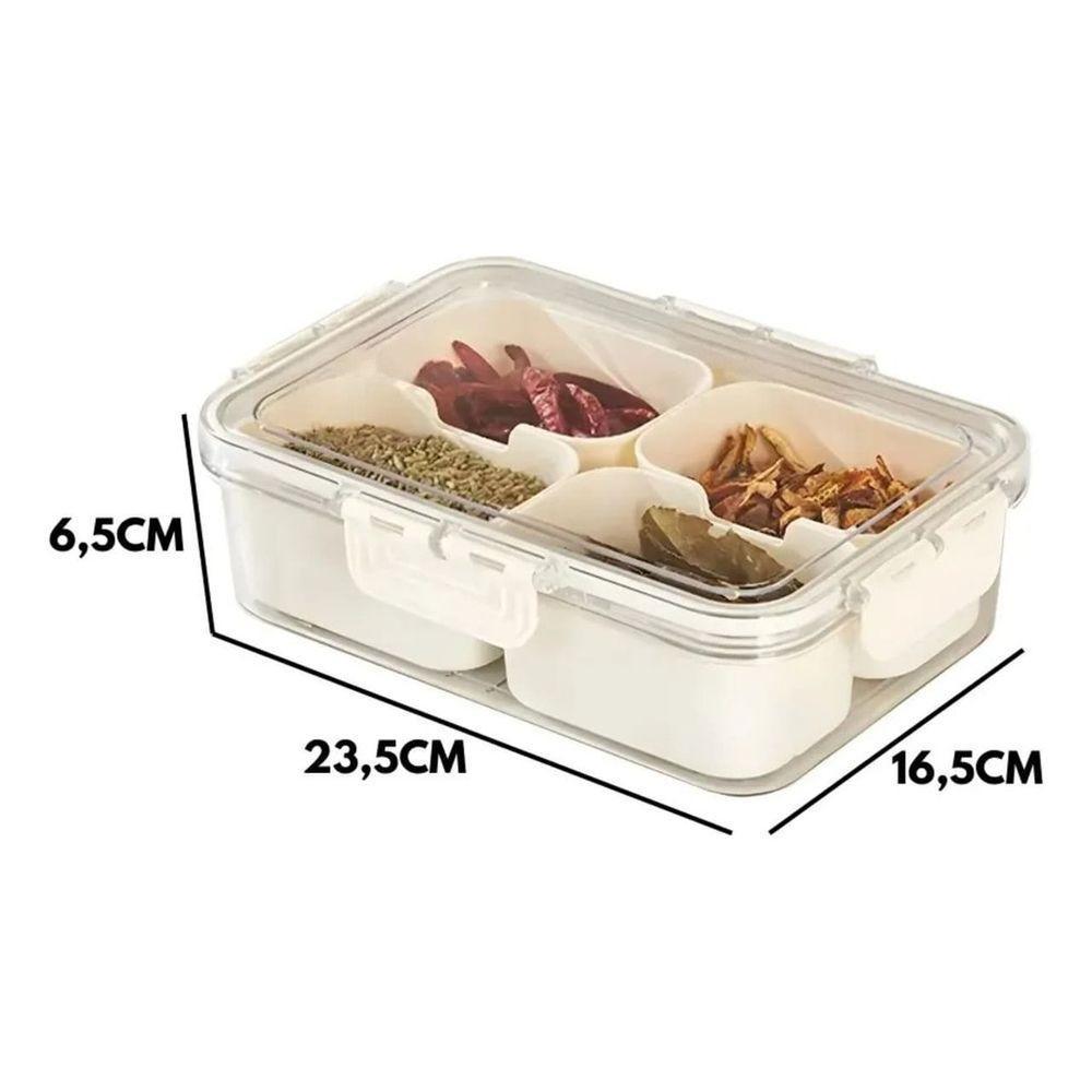 Organizador De Alimentos Geladeira Com Tampa Pote Cesto - 5