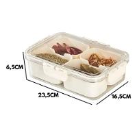 Organizador De Alimentos Geladeira Com Tampa Pote Cesto - 5