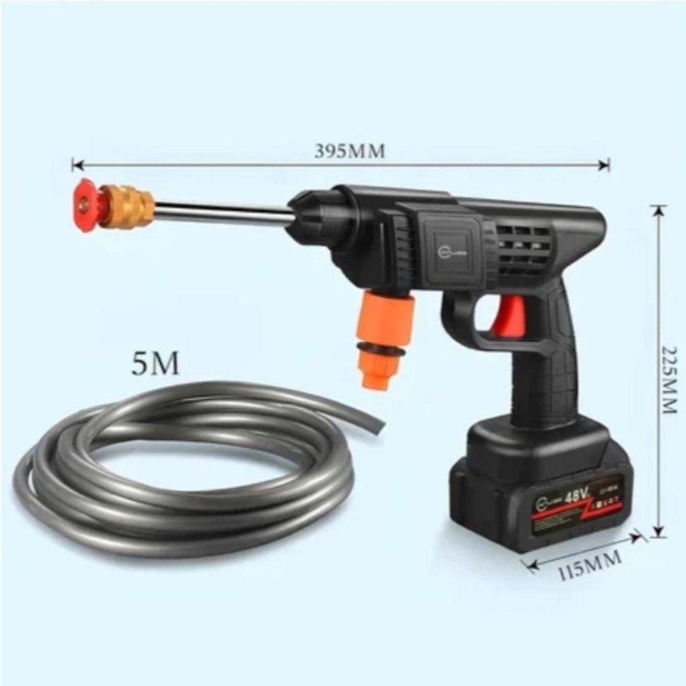 Pistola Lava Jato Portátil Recarregável 8 Peças Preto - 4