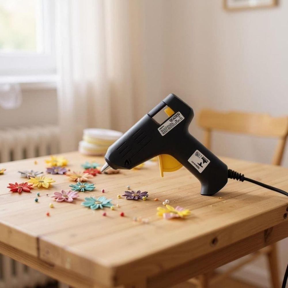 Pistola De Cola Quente Profissional 8w Pequena Bivolt Preta - 4