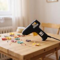 Pistola De Cola Quente Profissional 8w Pequena Bivolt Preta