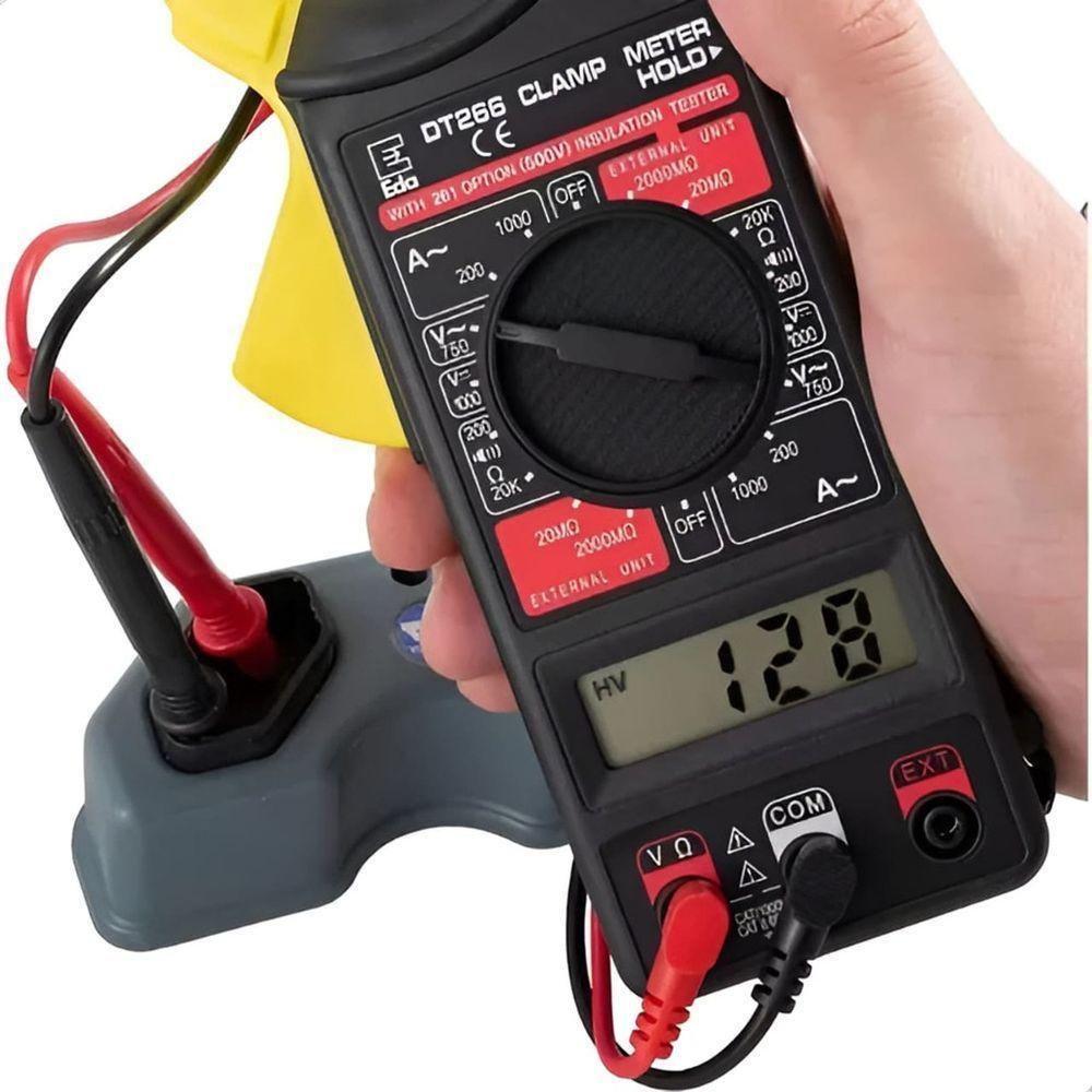 Alicate Amperímetro Digital Portátil Teste Tensão Elétrica - 4