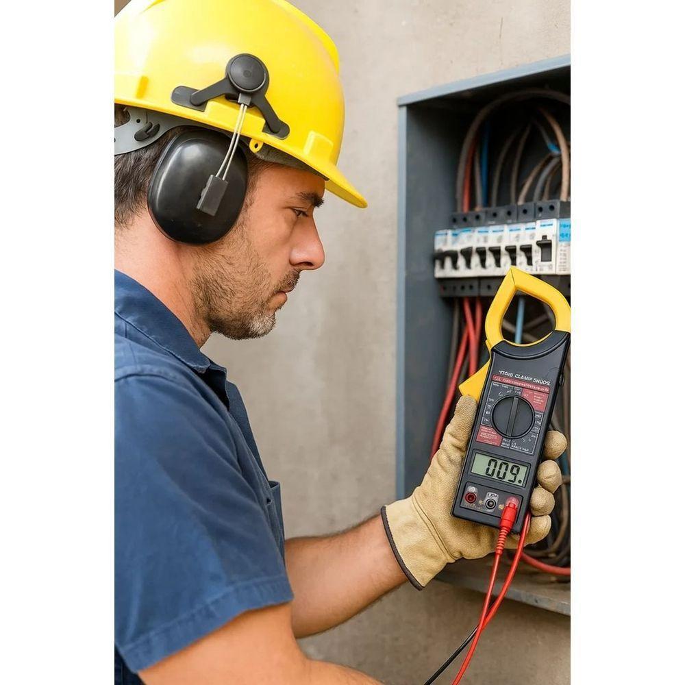 Alicate Amperímetro Digital Portátil Teste Tensão Elétrica - 5