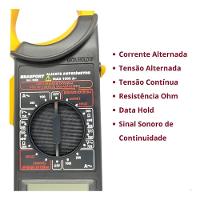 Alicate Amperímetro Digital Portátil Teste Tensão Elétrica - 3