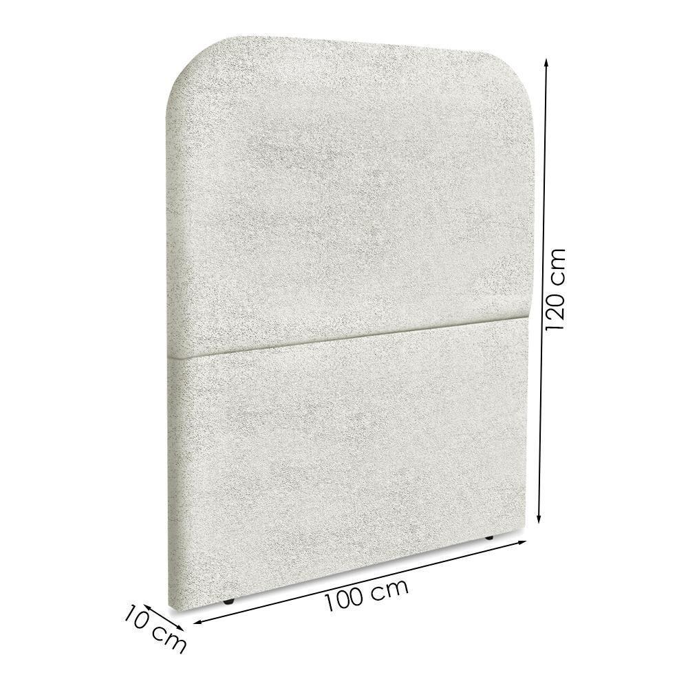 Cabeceira Solteiro 100 Cm Com Frame Alana Boucle Cinza Claro Artte Cinza Claro - 6