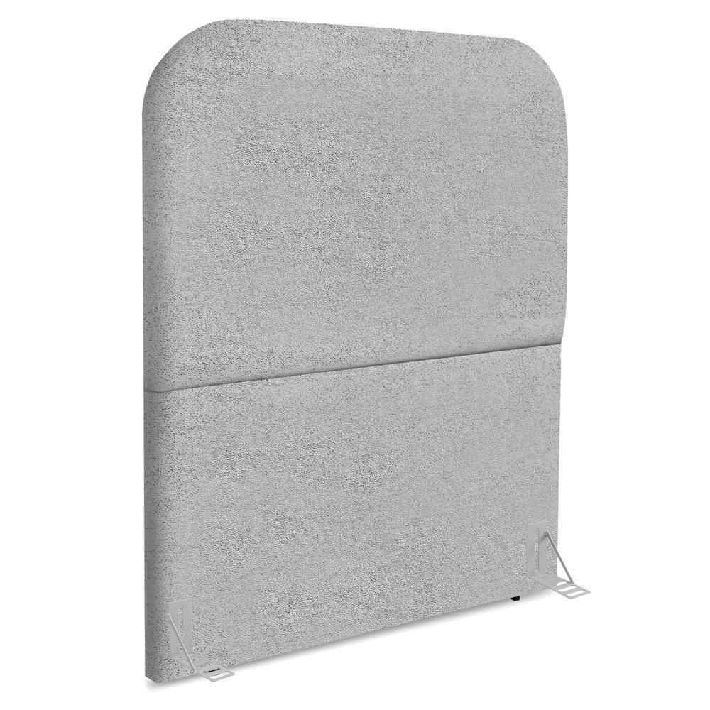Cabeceira Solteiro 100 Cm Com Frame Alana Boucle Cinza Artte Cinza - 1